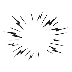 Fototapeta premium Abstract lines that symbolize panic surprise excitement used in comic panels