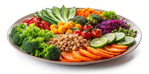 Colorful Vegetable Platter with Natto