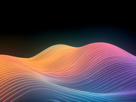Abstract 3D Wave Background