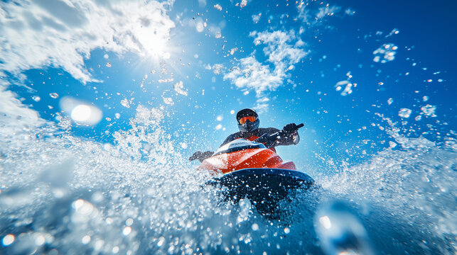 jet ski in action