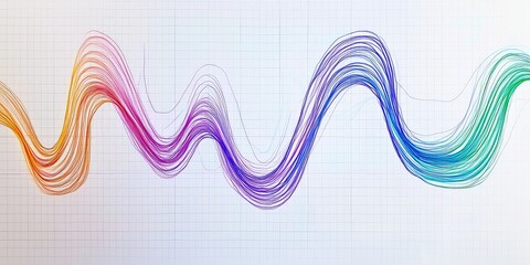 A graph with sine and cosine waves drawn in vibrant colors.