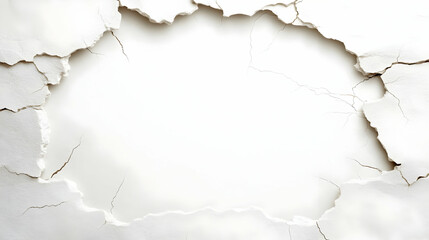 Cracked White Wall Abstract Background