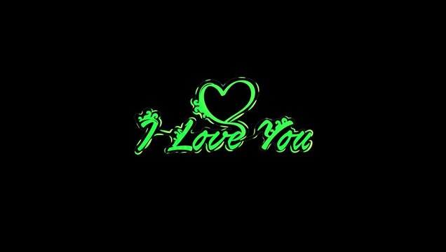 sign ilove you animation light