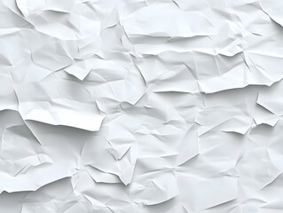 Obraz premium White Crumpled Paper Abstract Background