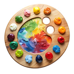 painting palette on white