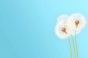 Naklejka premium Dandelion Seed Heads Illustration