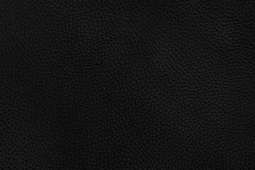Black leather texture background, close-up image