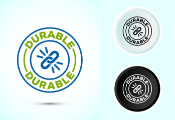 Durable icon design illustration, Durable logo badge for product design element