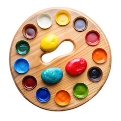 painting palette on white