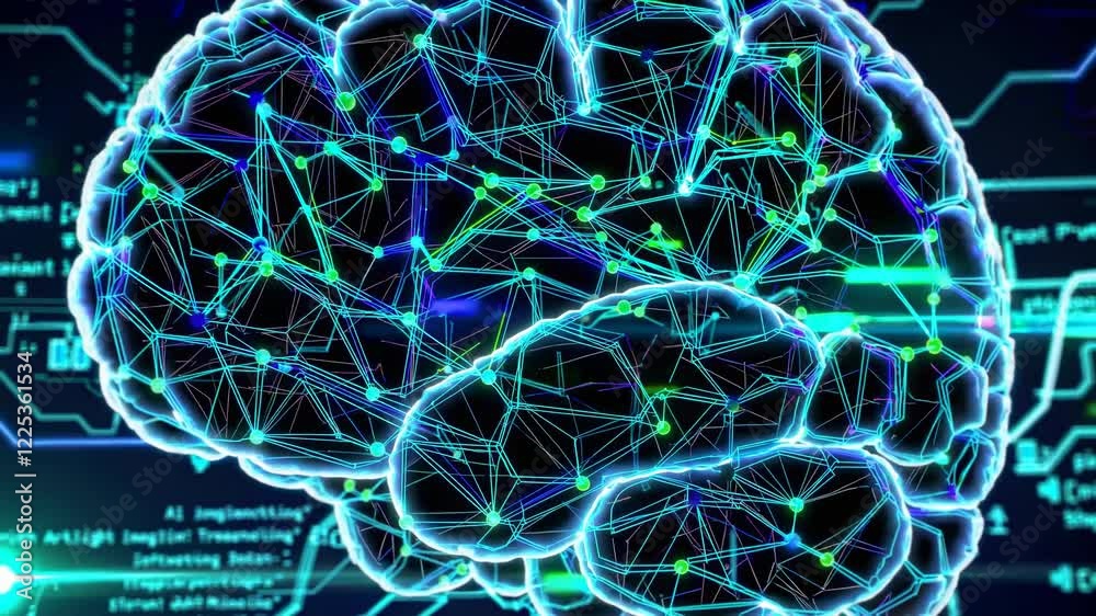 Poster exploring the intricate connections in artificial intelligence and neural networks