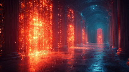 background with glowing lights