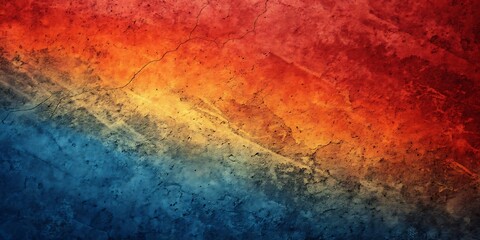 Fototapeta premium Colorful grunge background with fiery stripes and watercolor texture in orange, red, and yellow tones, creating a vintage, artistic pattern with flame and smoke elements