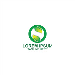 letter n logo leaf icon for nature or herbal product with creative illustration