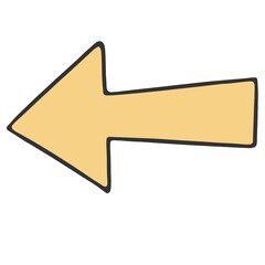 hand drawn khaki arrow