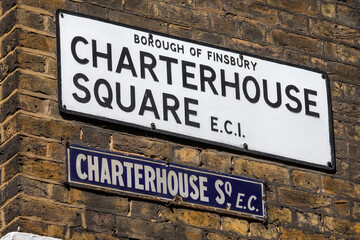 Charterhouse Square in London, UK