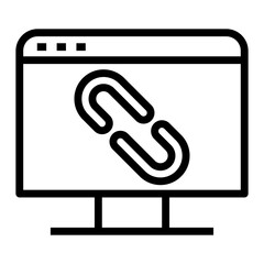 link building vector icon