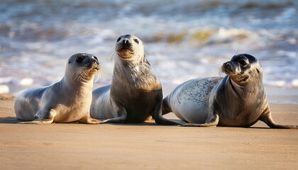Fototapeta premium island sea lions