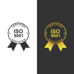 ISO 9001 certified label design image