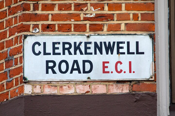 Clerkenwell Road in London, UK