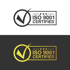 ISO 9001 certified label design image