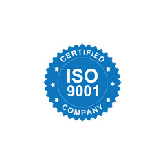 ISO 9001 certified label design image