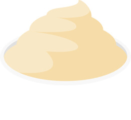 Illustration of Mushroom Soup in a Bowl

