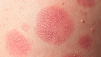 Fototapeta premium Skin allergy rash dermatitis texture close up background