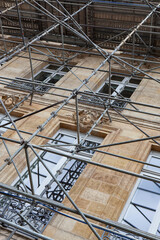 Scaffolding on a classical French mansion