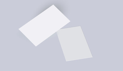 Business card on white background.