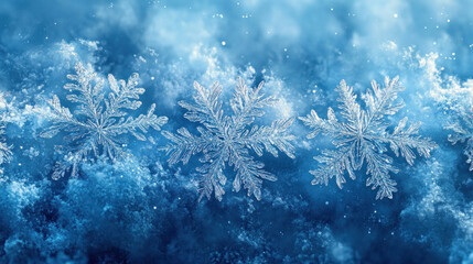 A winter wallpaper of delicate, hand-drawn snowflakes arranged symmetrically