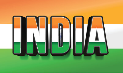 india editable text effect