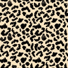 Leopard Skin Seamless Pattern, Wild Animal Print for Fabric, Wallpaper and Wrapping Paper