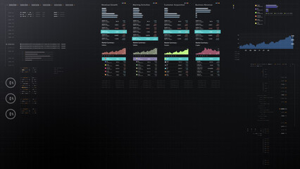 Dynamic data visuals for business info graphics, animated charts, and data-driven insights for a...