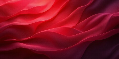 Obraz premium Close-up view of flowing, textured fabric with a vibrant ombre effect from red to deep purple