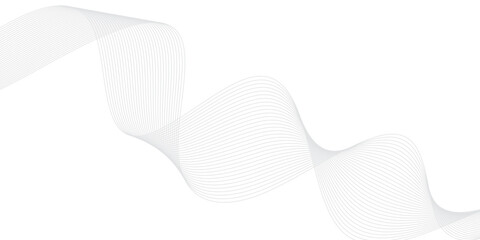 abstract Grey wave line background on white background.	