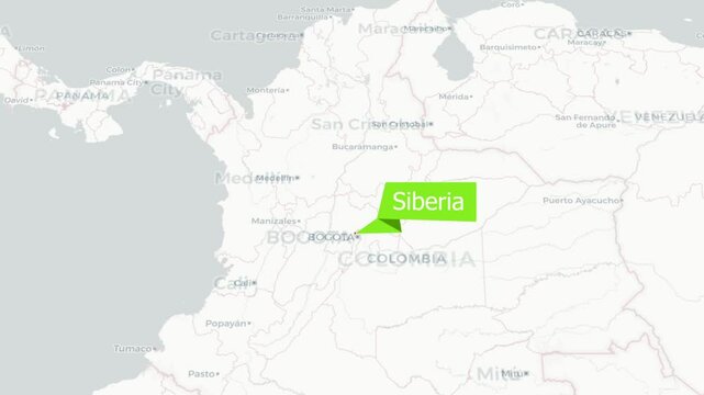 Siberia Region Map Showing Location and Geographic Boundaries
