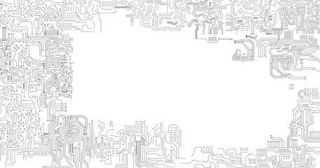 Fototapeta premium Technology gray circuit diagram concept on white background. stock illustration.