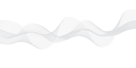 abstract Grey wave line background on white background.	