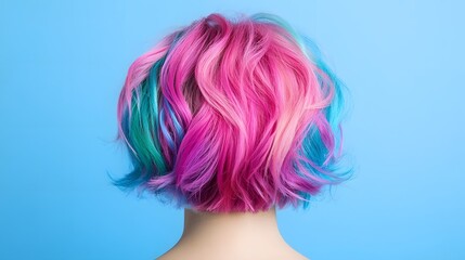 Vibrant Asymmetric Hair Captivating Creative Haircut with Vivid Colors