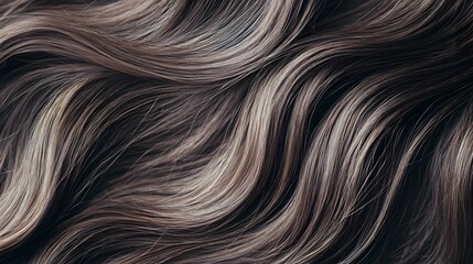 Naklejka premium Lush,wavy hair being styled with a modern curling iron,showcasing the art of hairdressing and