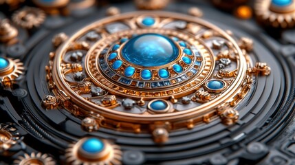 Ornate Jewel Encrusted Mechanical Device