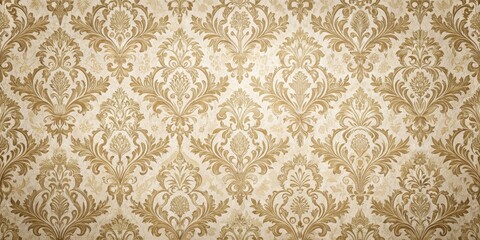 Beige Damask Pattern Wallpaper Texture