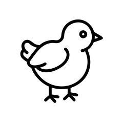 Chick icon black vector