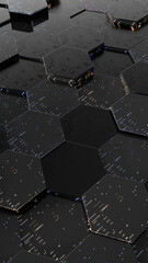 3d abstract technology background.  Abstract concept data center. 3d rendering illustration not AI