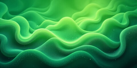Fototapeta premium A vibrant abstract background showcasing a dynamic interplay of undulating green waves