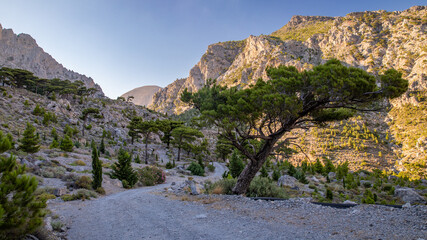 Beautiful mountains and seaside countryside of Crete, Greece