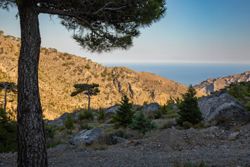 Beautiful mountains and seaside countryside of Crete, Greece