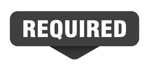 required sticker. required sign on transparent background