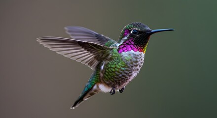 Fototapeta premium Stunning Hummingbird in Flight Vibrant Colors Nature Photography