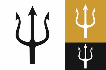 Trident logo icon. Design image
